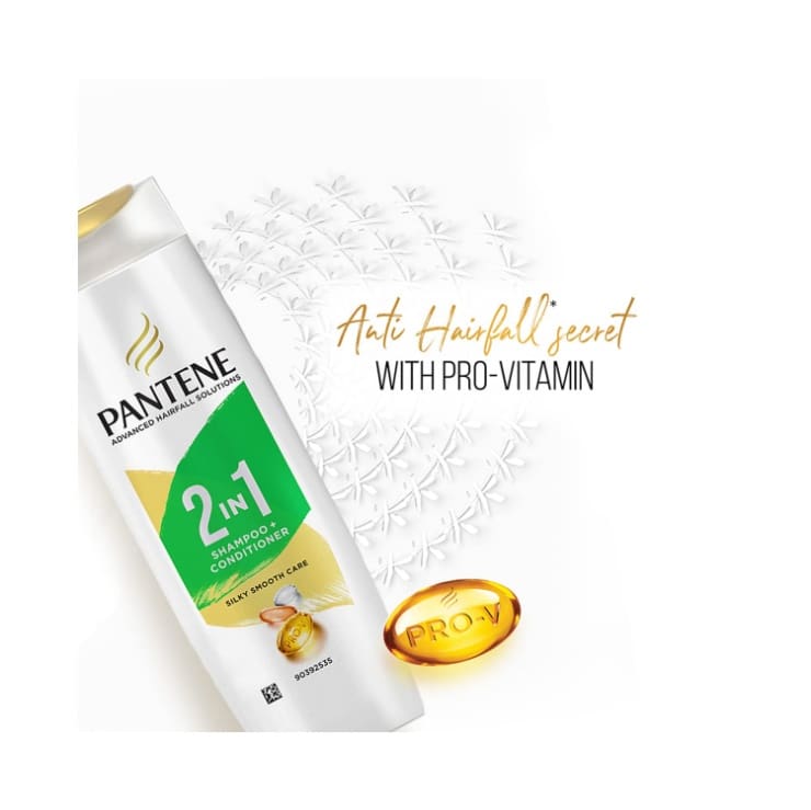 Pantene Advanced Hairfall Solution 2-In-1 Silky Smooth Shampoo & Conditioner, (340ml)