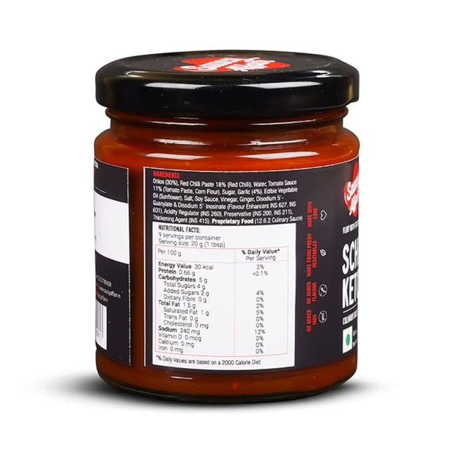Saucy Affair Schezwan Ketchup Sauce for Noodles Rice & Momos - 180g | Spicy Chinese Sauce | Natural Ingredients | Schezwan Chilli Garlic Sauce | Dips Spreads To Dressing, Marinate & Cook (Pack of 1)