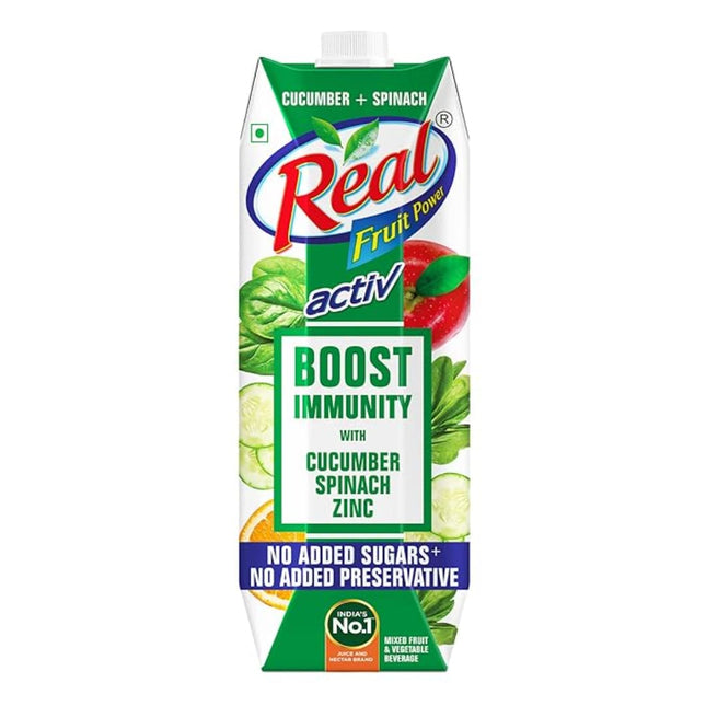 Real Activ Cucumber Spinach Fruit Juice - 1L 