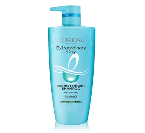 L'Oreal Paris Purifying and Hydrating Shampoo, For Oily Roots & Dry Ends, Extraordinary Clay, 650 ml