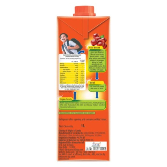 DABUR Real Fruit Power Cranberry, 1L
