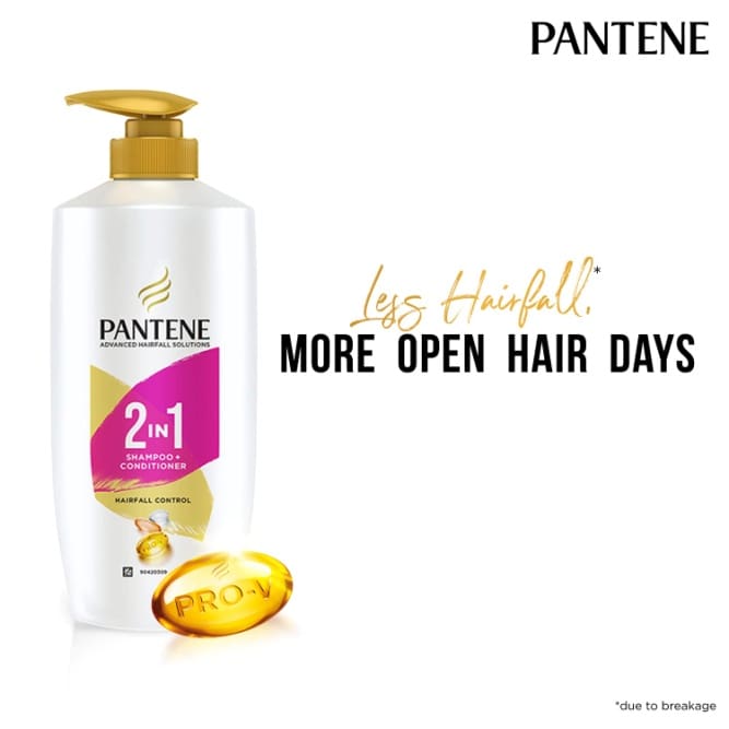 Pantene Advanced Hairfall Solution 2 in 1 Hair Fall control Shampoo + Conditioner, 650 ml