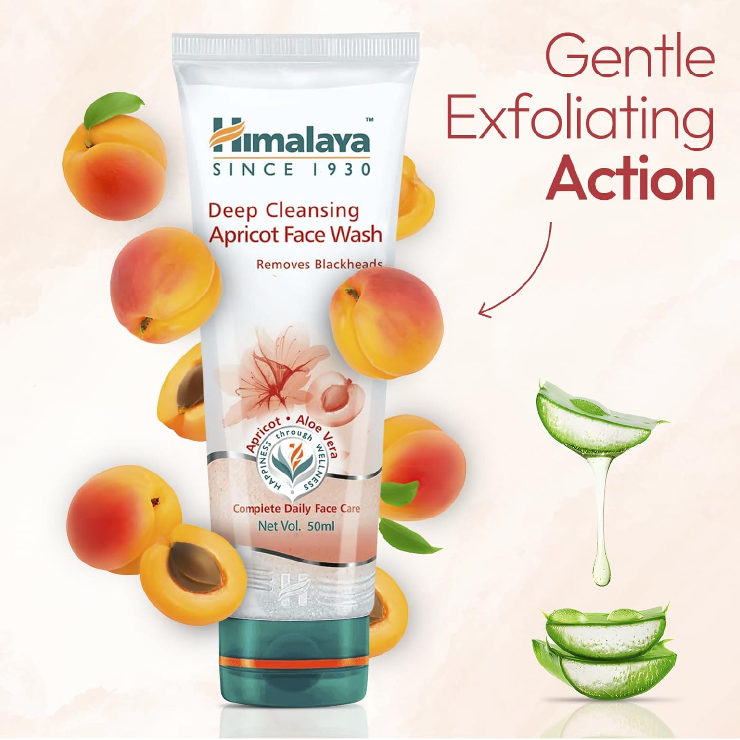Himalaya Herbal Deep Cleansing Apricot Face Wash, 50ml