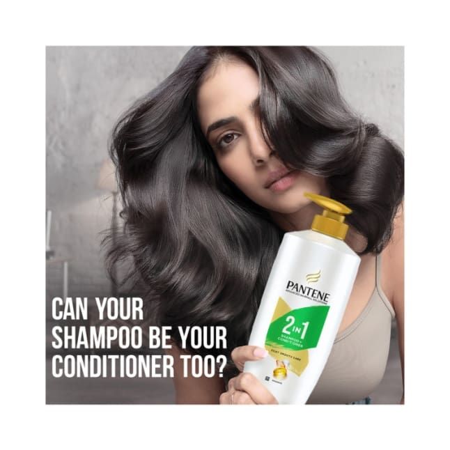Pantene Advanced Hairfall Solution 2-In-1 Silky Smooth Shampoo & Conditioner, 650ml