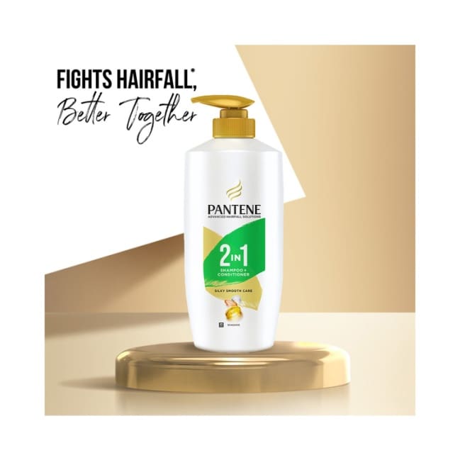 Pantene Advanced Hairfall Solution 2-In-1 Silky Smooth Shampoo & Conditioner, 650ml
