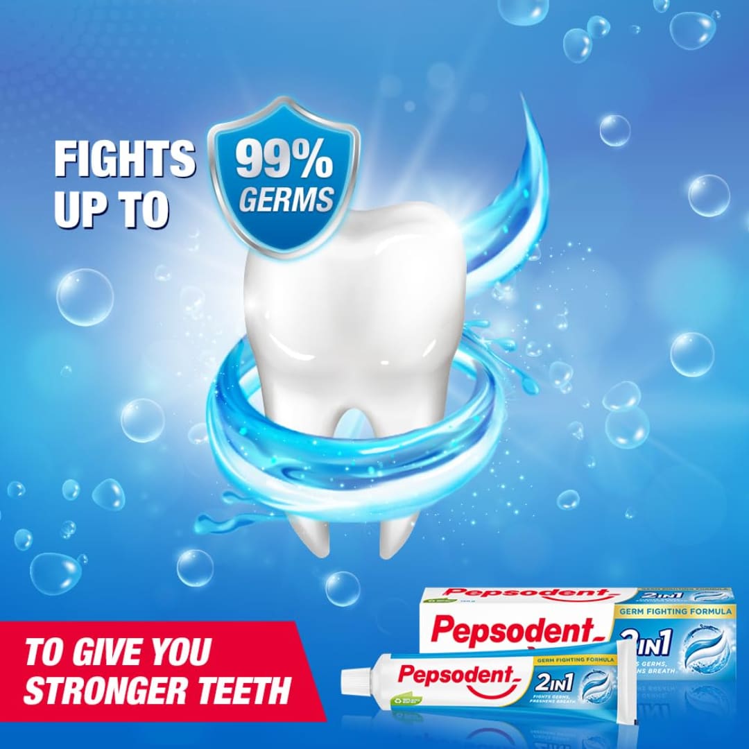 Pepsodent 2 in 1 Toothpaste Tooth Decay Prevention, 150 gm