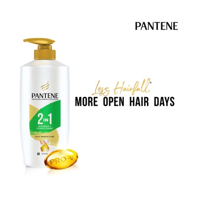 Pantene Advanced Hairfall Solution 2-In-1 Silky Smooth Shampoo & Conditioner, 650ml