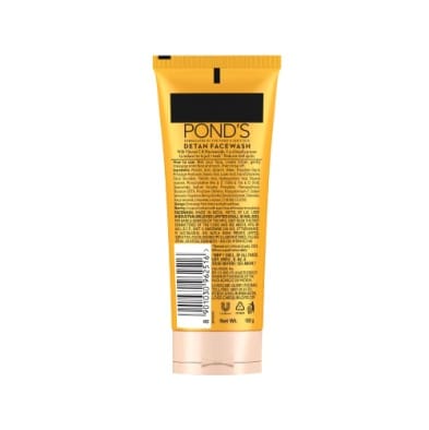 Pond's Detan Facewash for Tan Reduction, with Brightening Vitamin C & Niacinamide, All Skin Types, 100gm