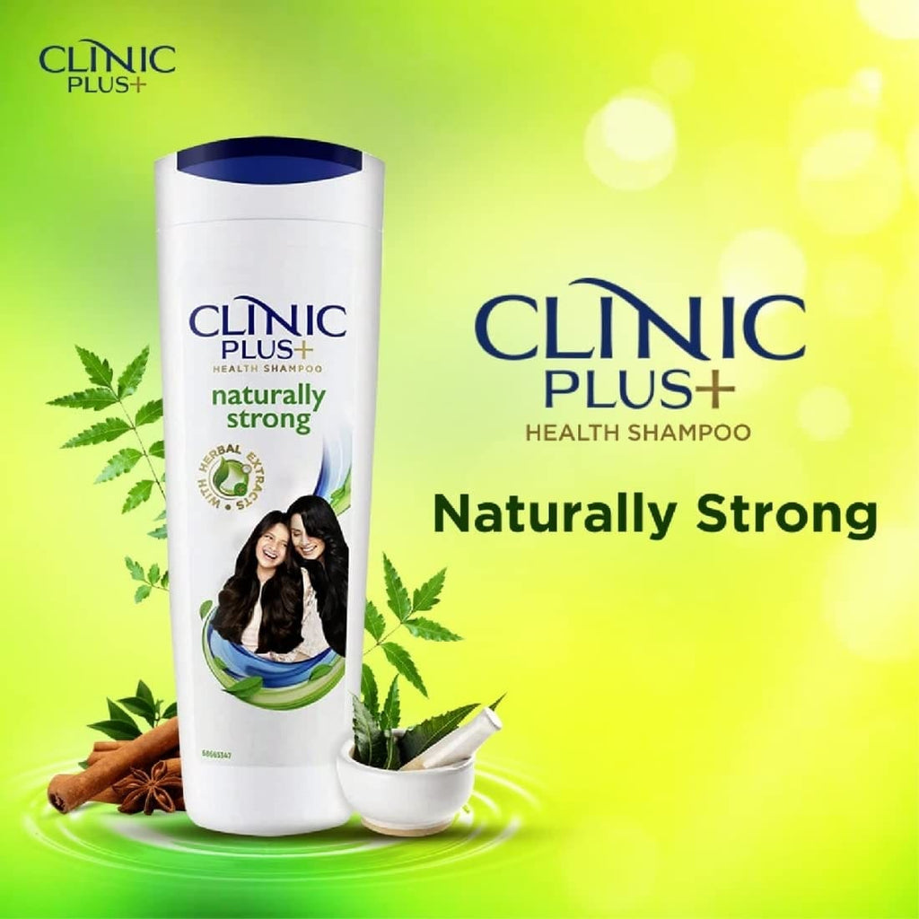 Clinic Plus Naturally Strong Health Shampoo with Herbal Extracts, 355ml