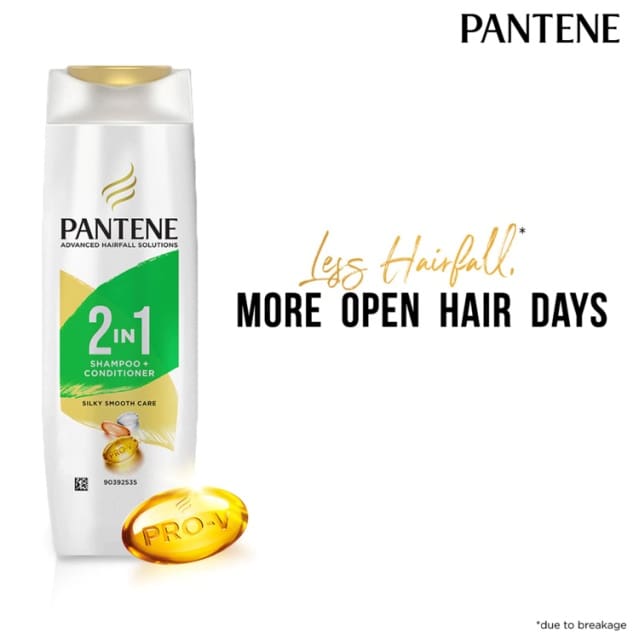 Pantene Advanced Hairfall Solution 2-In-1 Silky Smooth Shampoo & Conditioner, 200ml