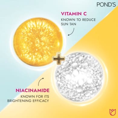 Pond's Detan Facewash for Tan Reduction, with Brightening Vitamin C & Niacinamide, All Skin Types, 50gm