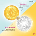 Pond's Detan Facewash for Tan Reduction, with Brightening Vitamin C & Niacinamide, All Skin Types, 50gm