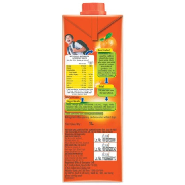 Real Orange Fruit Juice -1L