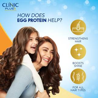 Clinic Plus Strength & Shine Shampoo with Egg Protein, 355 ml