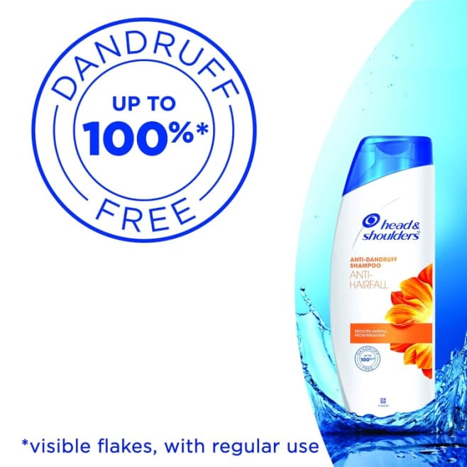 Head & Shoulders, Anti Dandruff Shampoo, Anti Hairfall, 180 ML