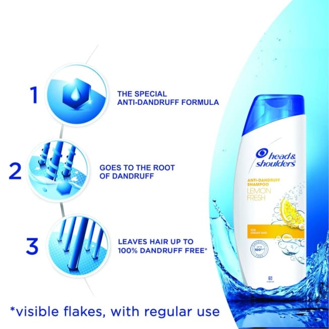 Head & Shoulders, Anti Dandruff Shampoo, Lemon Fresh, 180 ml