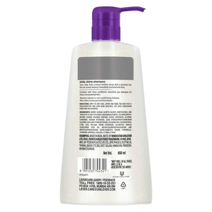 Dove Daily Shine Shampoo, 650ml