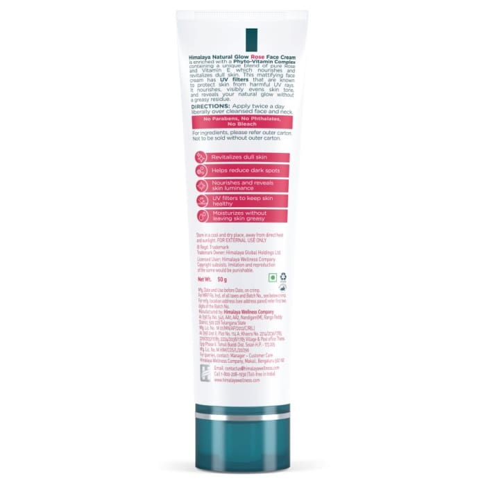 Himalaya Natural Glow Rose Face Cream, 50g