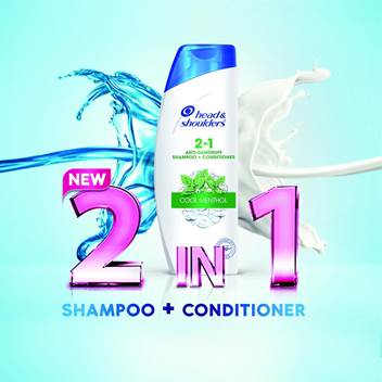 Head & Shoulders, Anti Dandruff Shampoo + Conditioner, Cool Menthol, 340 ML