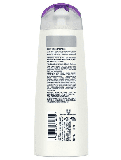 Dove Daily Shine Shampoo, 180ml