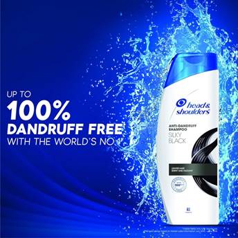 Head & Shoulders , Anti Dandruff Shampoo, Silky Black, 180 ML