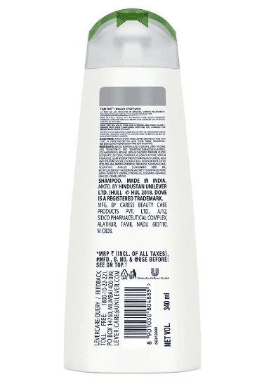 Dove Hair Fall Rescue Shampoo, 180ml