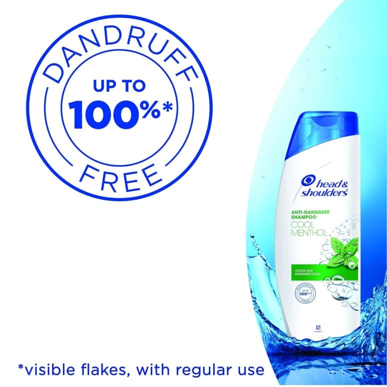 Head & Shoulders Cool Menthol Anti Dandruff Shampoo, 340ml