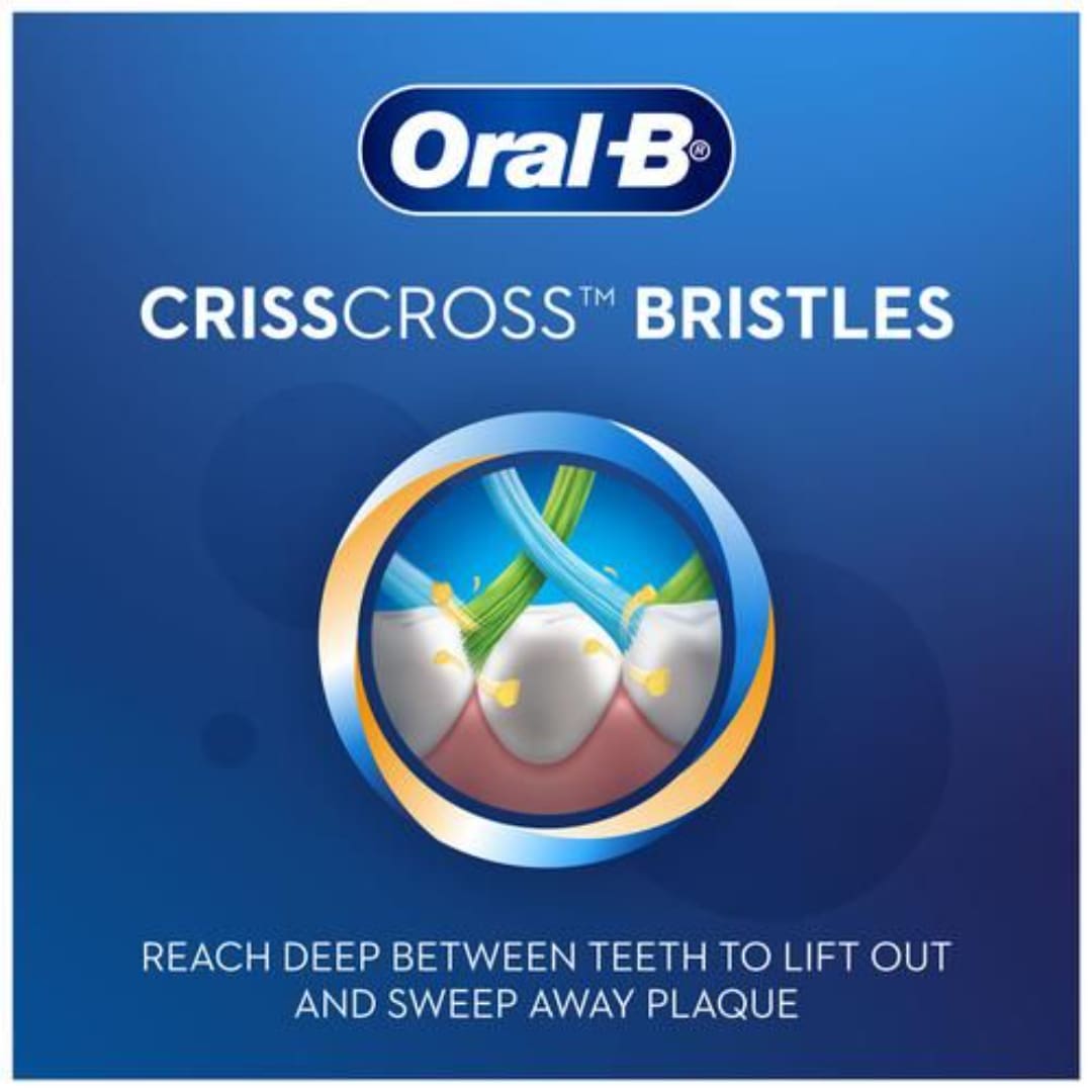 Oral-B Criss Cross Anti-Plaque Toothbrush - With Flexible Bristles, M, 2 pcs (Buy 2 & Get 2 Free)