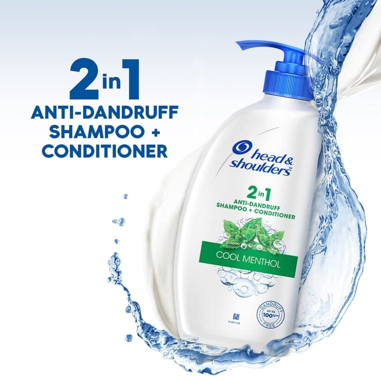 Head & Shoulders 2-In-1 Cool Menthol Anti Dandruff Shampoo + Conditioner, 650Ml