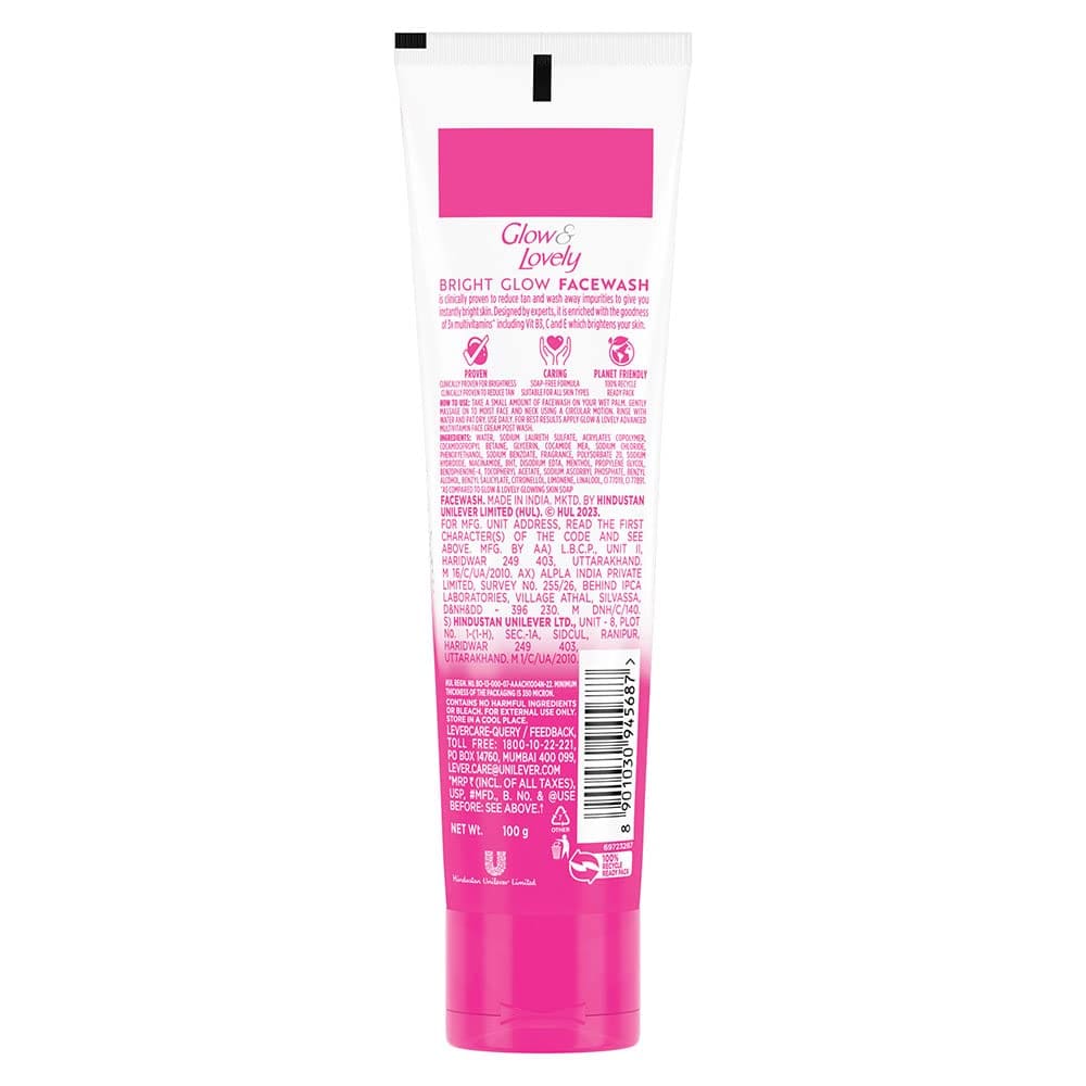 Glow & Lovely Advanced Multivitamin Facewash, 100gm