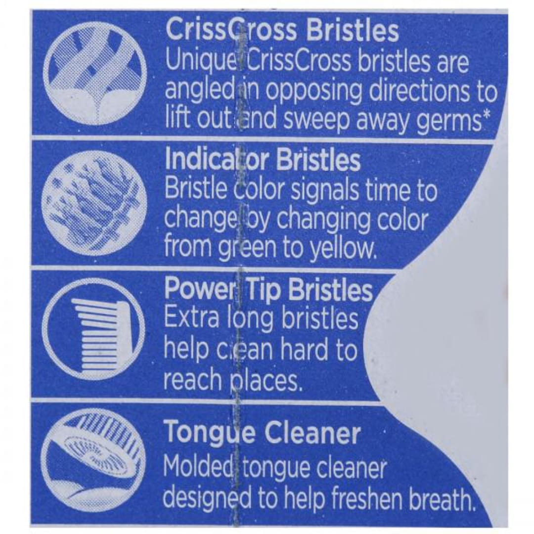 Oral-B Criss Cross Anti-Plaque Toothbrush - With Flexible Bristles, M, 1 pcs