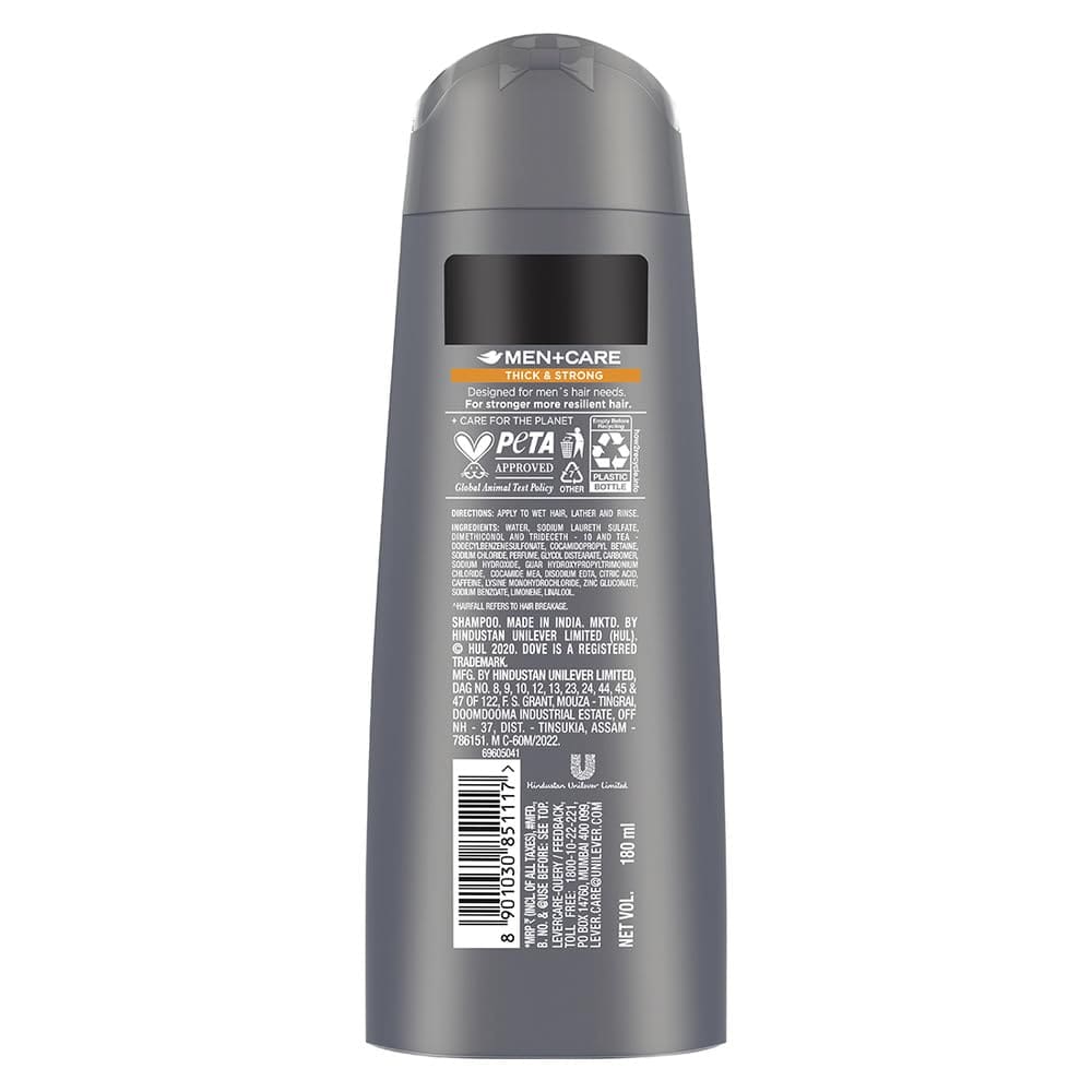 Dove Men Care Thick & Strong 2in1 Shampoo Conditioner, 180 ml