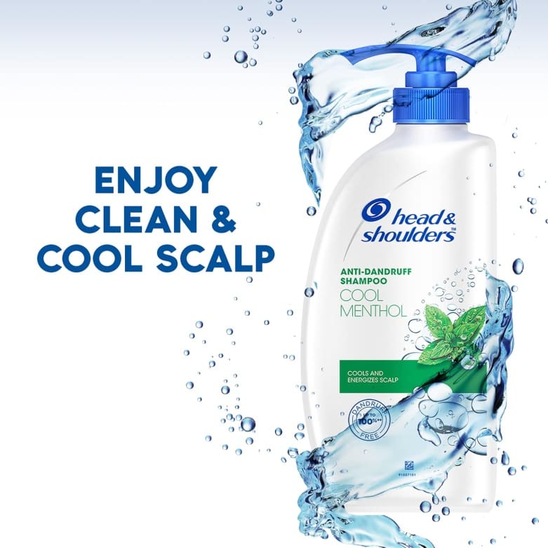 Head & Shoulders Cool Menthol Anti Dandruff Shampoo for Women & Men, 715ML
