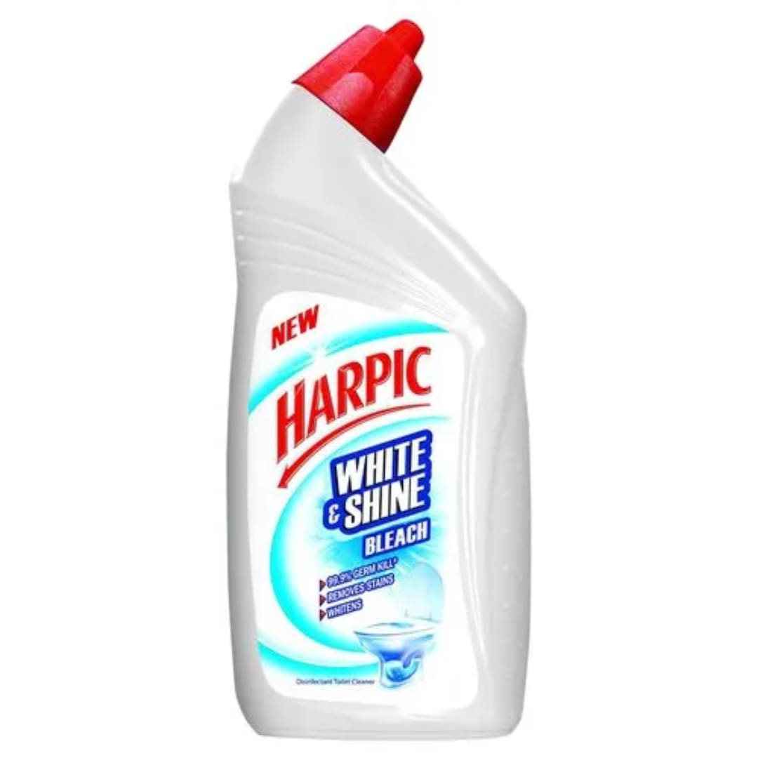 Harpic White & Shine Disinfectant Toilet Cleaner Bleach, 500 ml