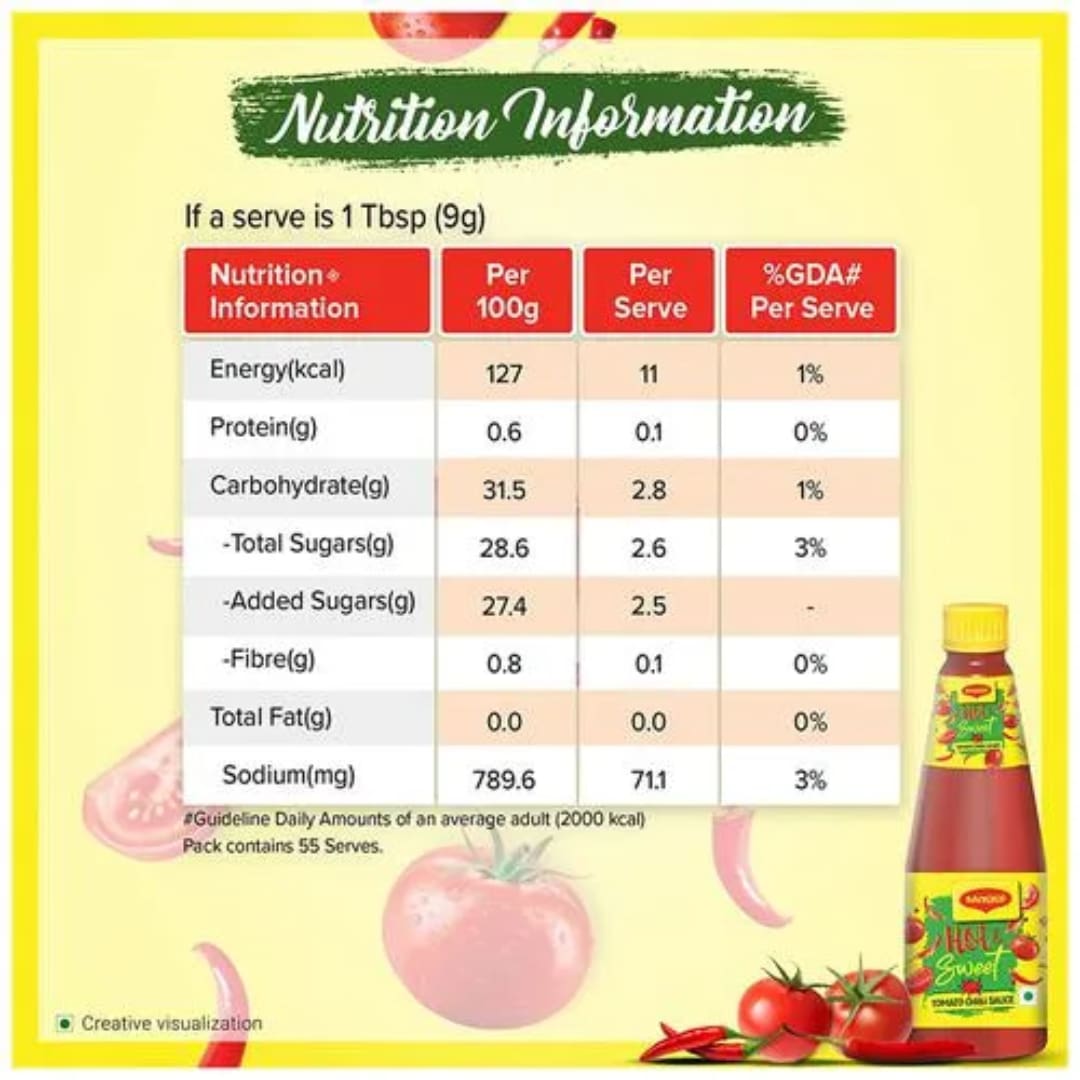 MAGGI Hot & Sweet - Tomato Chilli Sauce / Ketchup, 1 kg Bottle
