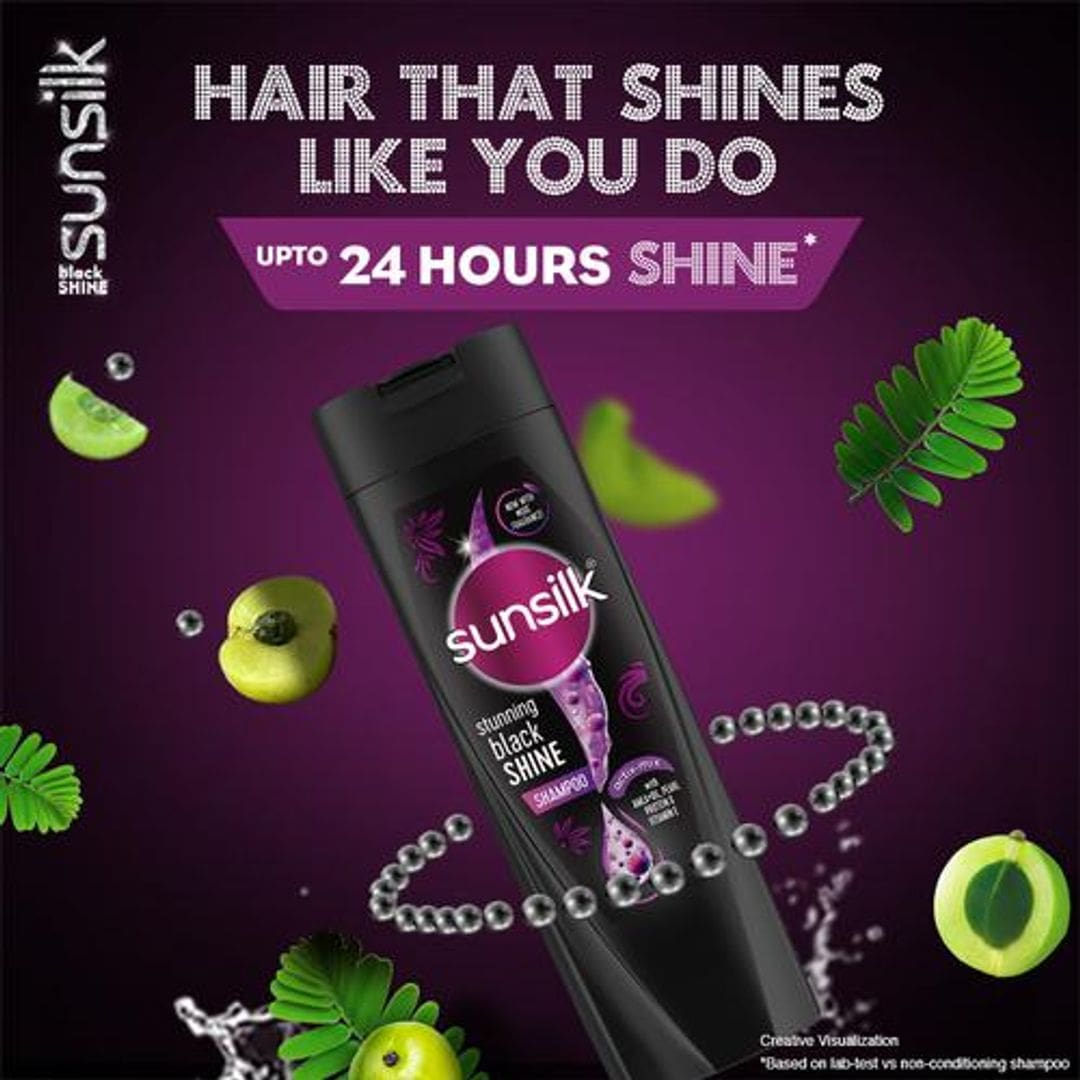 Sunsilk Stunning Black Shine Shampoo, 180ml