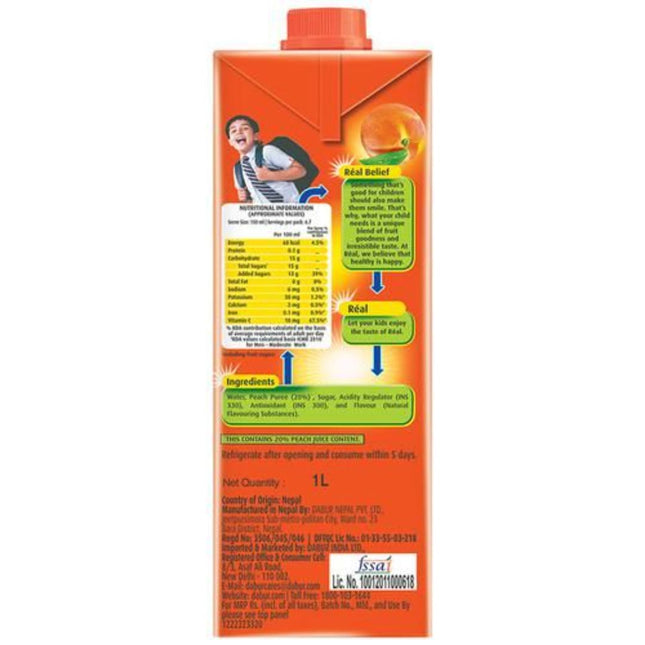 DABUR Real Fruit Power Peach, 1L