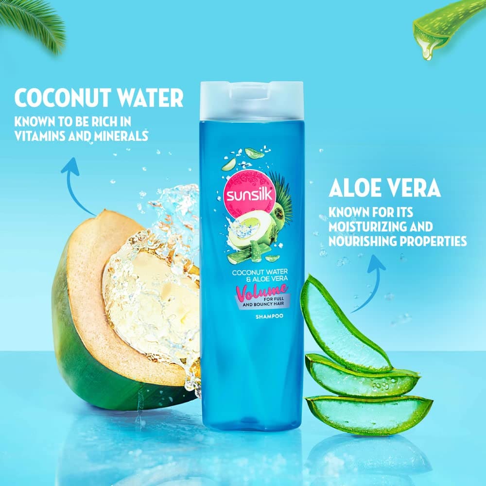 Sunsilk Coconut Water & Aloe Vera Volume Hair Shampoo, 195 ml