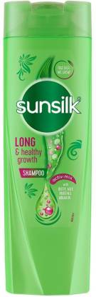 Sunsilk Long & Healthy Growth Shampoo - With Biotin, Milk Protein & Argan Oil, For Healthy Looking & Long Hair, 180 ml