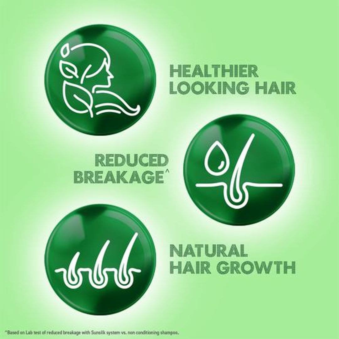 Sunsilk Long & Healthy Growth Shampoo - With Biotin, Milk Protein & Argan Oil, For Healthy Looking & Long Hair, 360 ml