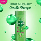 Sunsilk Long & Healthy Growth Shampoo - With Biotin, Milk Protein & Argan Oil, For Healthy Looking & Long Hair, 180 ml