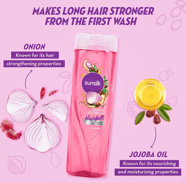 Sunsilk Onion & Jojoba Oil Hairfall Shampoo, 370 ml