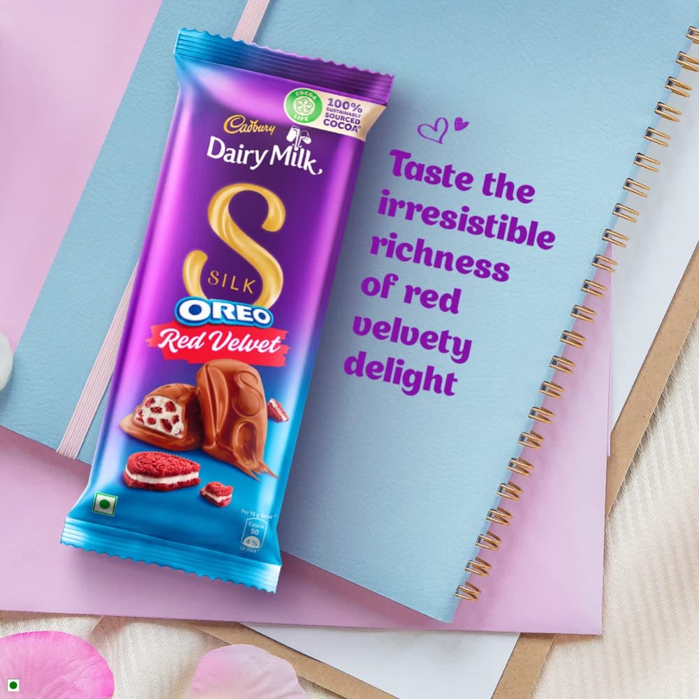Cadbury Dairy Milk Silk Oreo Red Velvet, 130gm