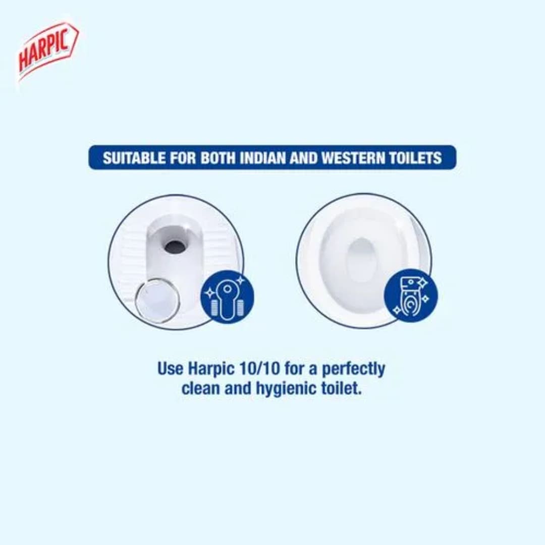 Harpic White & Shine Disinfectant Toilet Cleaner Bleach, 500 ml