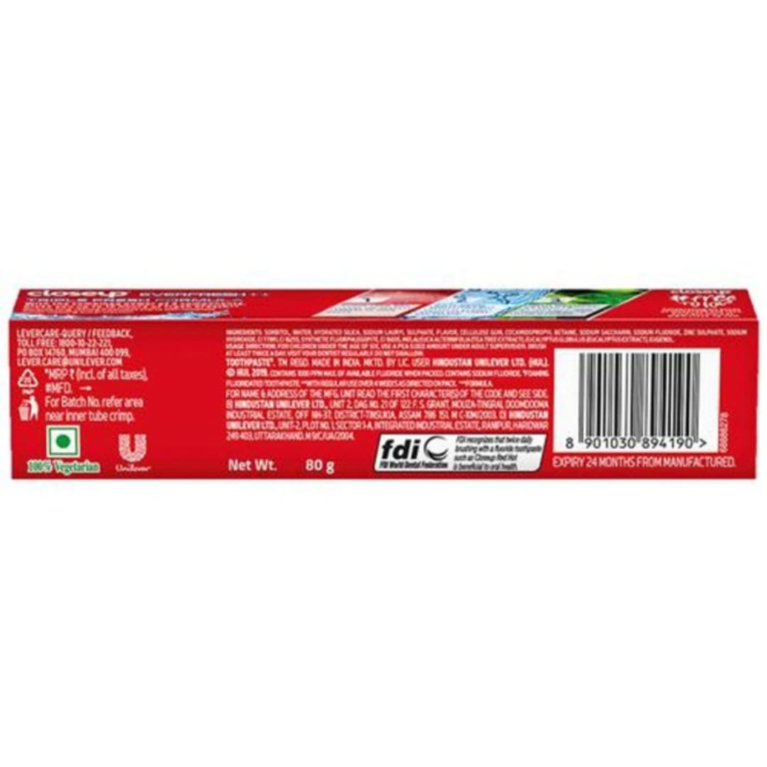Close Up Closeup Everfresh Red Toothpaste Hot, 80gm