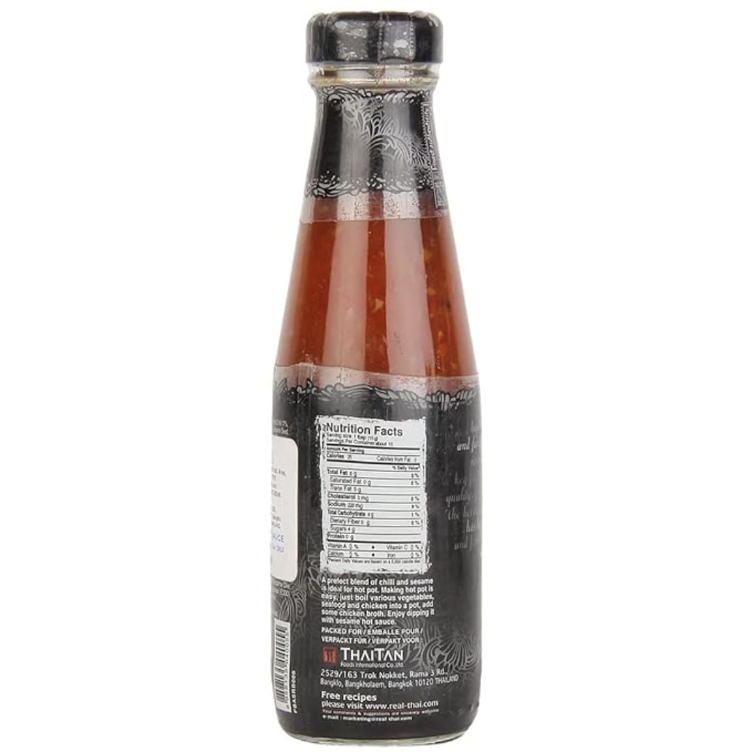 Real Thai Original Cuisine Sesame Hot Sauce, 200 ml