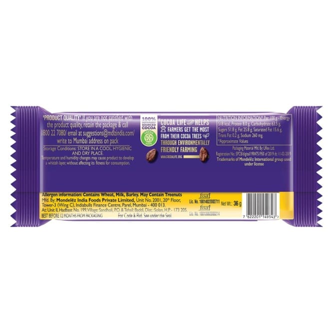 Cadbury Dairy Milk Crackle Chocolate Bar, 36 gm