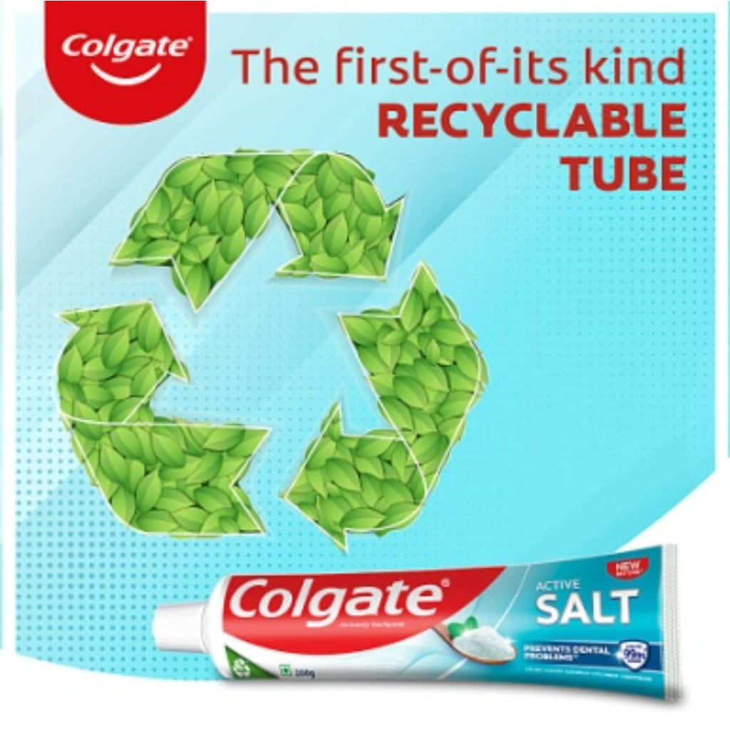 Colgate Active Salt Toothpaste, Germ Fighting Toothpaste for Healthy Gums and Teeth, 200g