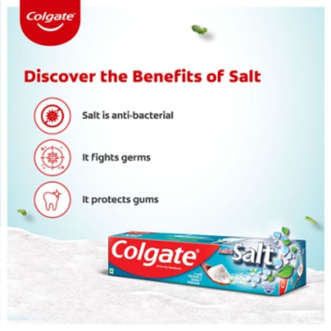 Colgate Active Salt Toothpaste, Germ Fighting Toothpaste for Healthy Gums and Teeth, 200g