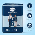 KareIn Classic Adult Diapers, Medium- 10 Count